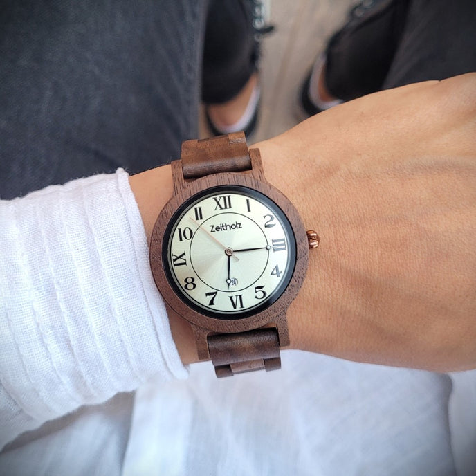 Zittau walnut wood 44mm &amp; Wolkenstein walnut wood 36mm for couples