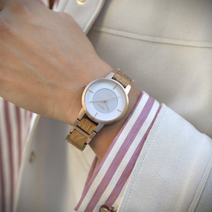 Freiberg rose gold and white