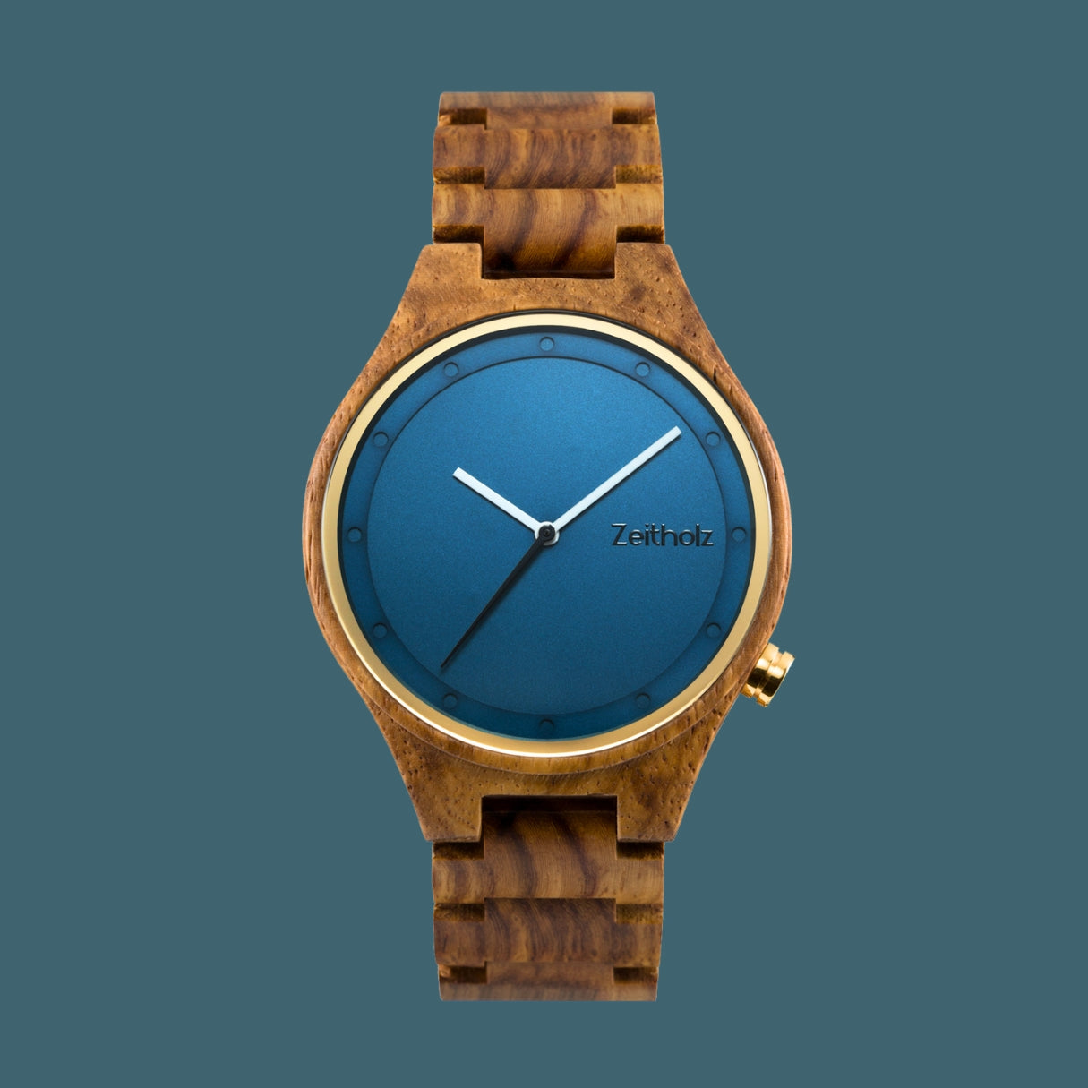 Stolpen Bleu Bois de Palissandre 42mm
