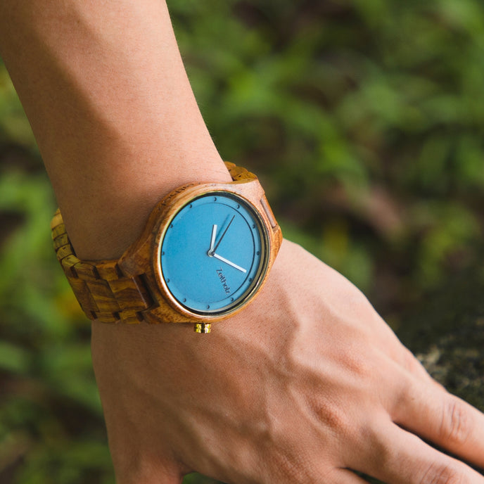 Stolpen Blau Rosenholz 42mm