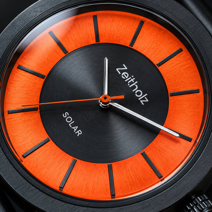 Montre solaire Sonnenberg en ébène 40 mm