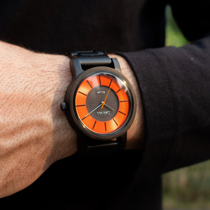 Montre solaire Sonnenberg en ébène 40 mm