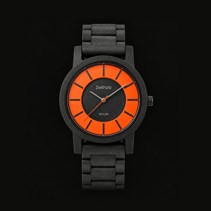 Montre solaire Sonnenberg en ébène 40 mm