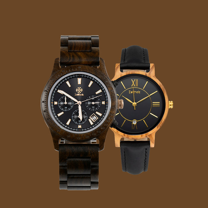 Bergen Black 42mm &amp; Rosenbach Black 36mm for couples