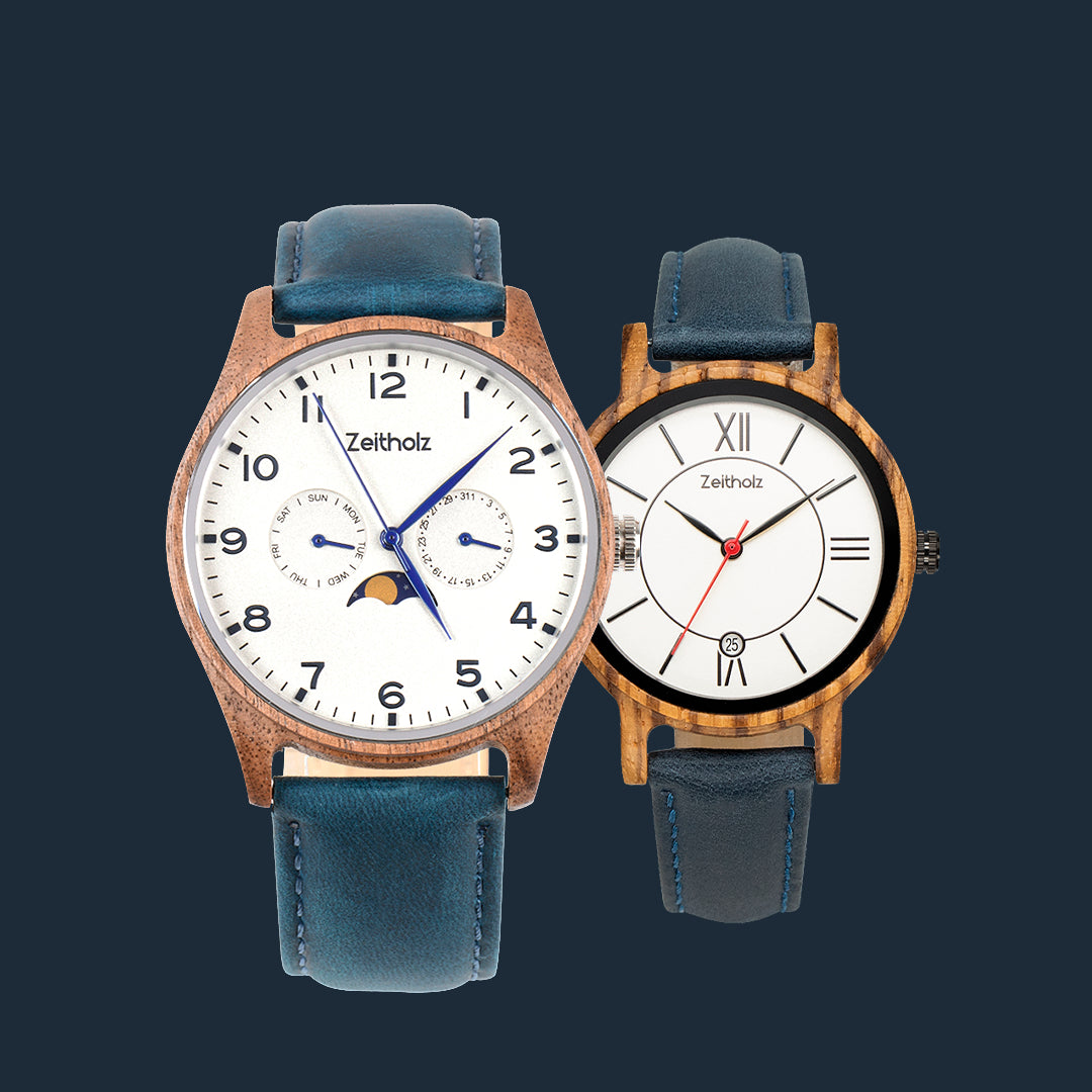 Zeitholz Wooden Watches for Couples with Free Engraving, Customizable Gifts, Stolpen Olive 42mm & Stolpen Olive 36mm. Crafted in Natural Wood with Japanese Quartz Movement Zeitholz Wooden Watches for Couples with Free Engraving, Customizable Gifts, Stolpen Olive 42mm & Stolpen Olive 36mm. Crafted in Natural Wood with Japanese Quartz Movement