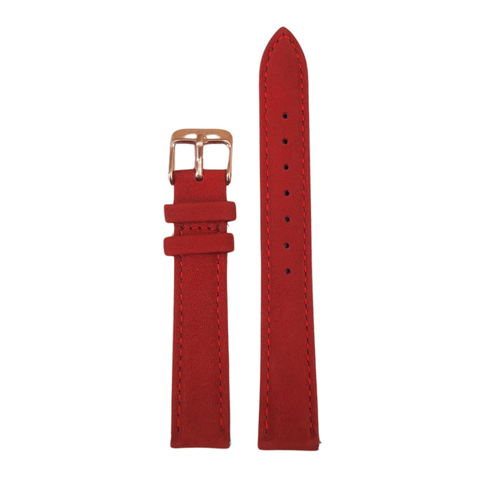 Women&#39;s red leather strap, 16mm