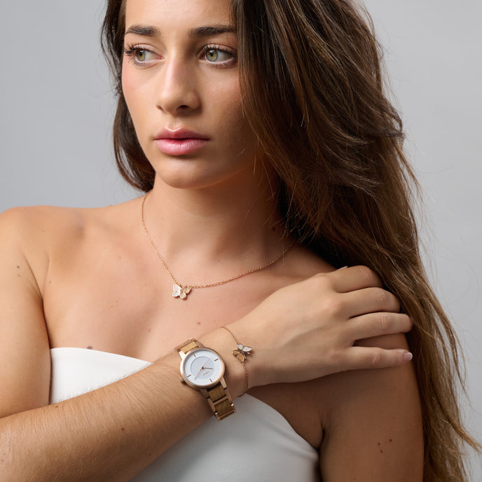 Freiberg rose gold and white