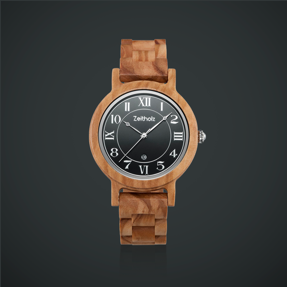 Olive wood watches for men and women