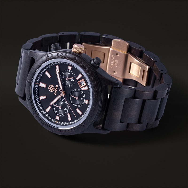 Tiong in Legno da Uomo Orologio al Quarzo Impermeabile Night Glow | Confezione Regalo Esclusiva | Materiale Naturale Tiong in Legno da Uomo Orologio al Quarzo Impermeabile Night Glow | Confezione Regalo Esclusiva | Materiale Naturale