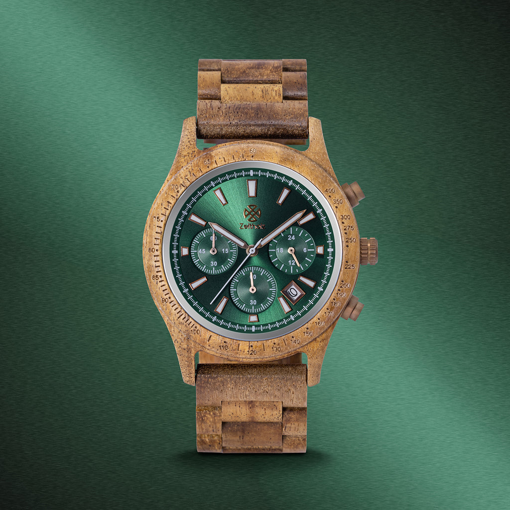 Zeholz Orologio in Legno da Uomo - Cronografo 42mm con | WhichOne