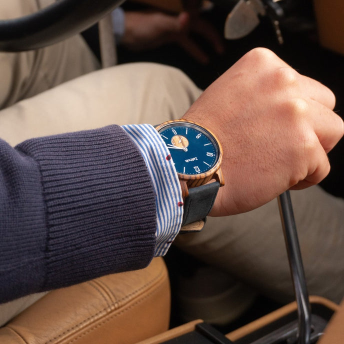 Amtsberg Blue Zebrawood 42mm