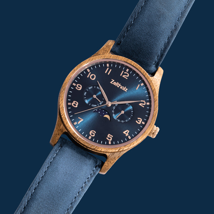 Klitten Azul Madera de Palisandro 42mm