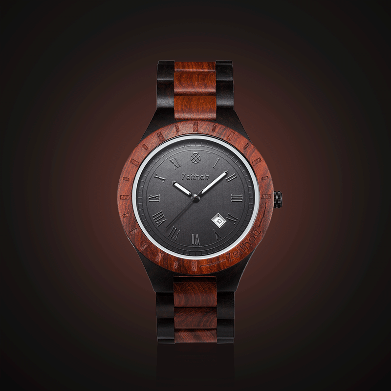 Zittau Sandalwood Red and Black 44mm