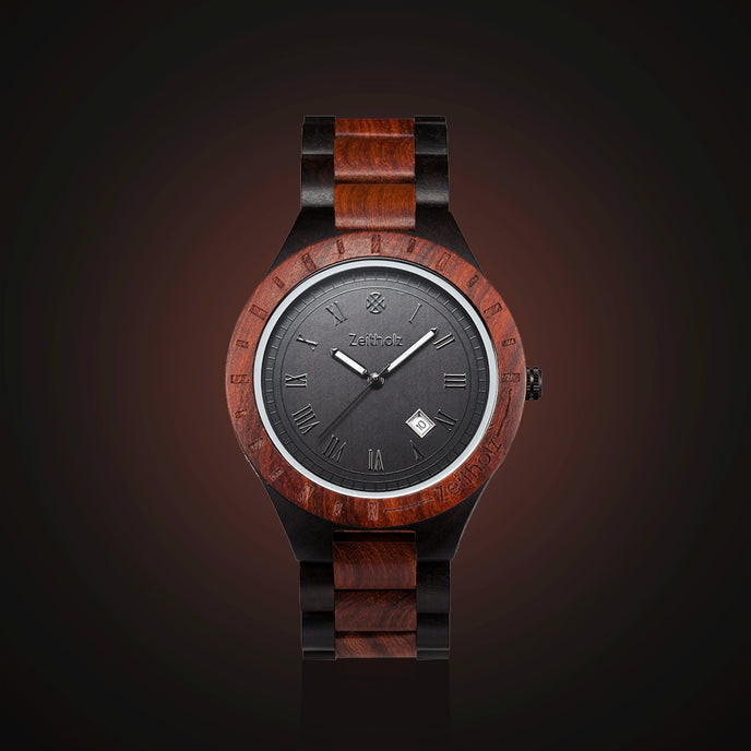 Zittau Sandalwood Red and Black 44mm