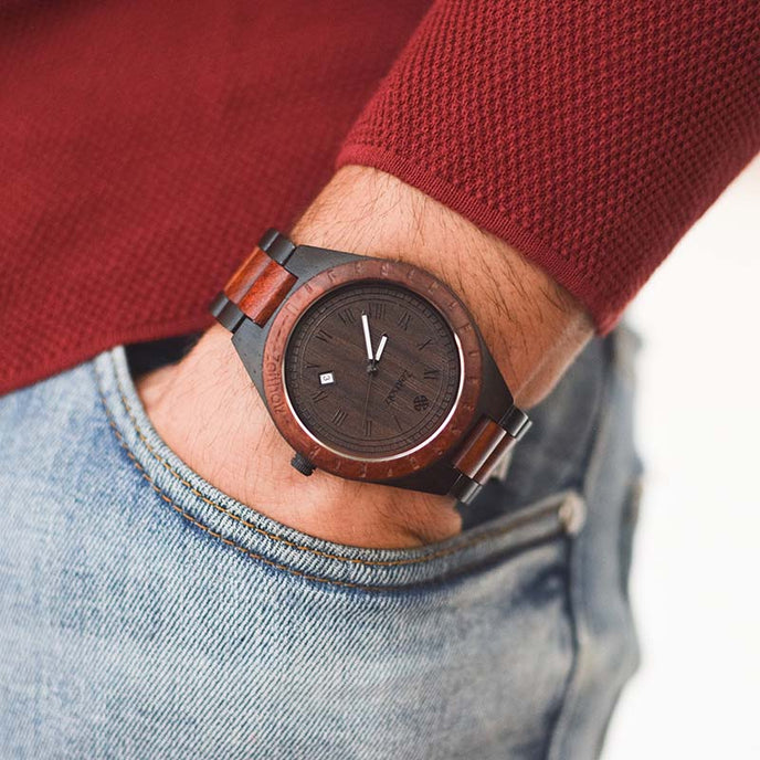 Zittau Sandalwood Red and Black 44mm