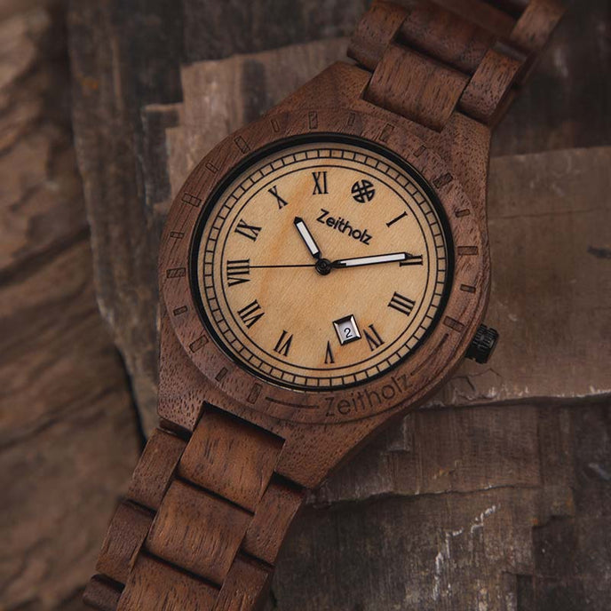 Zittau walnut and maple wood 44mm