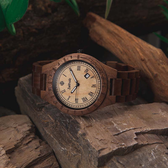 Zittau walnut and maple wood 44mm