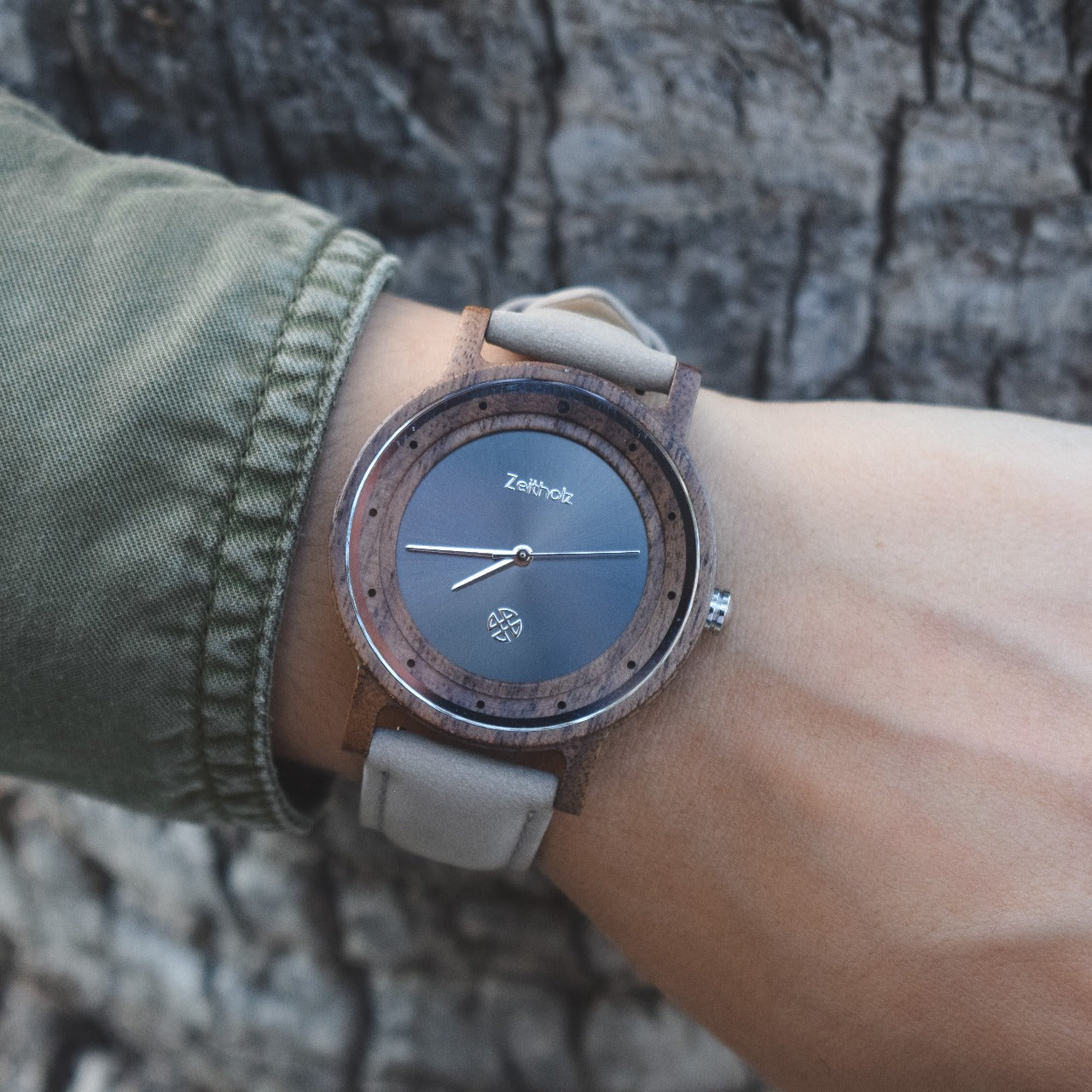 Wooden Watch Eibenstock Walnut Wood 3 ATM