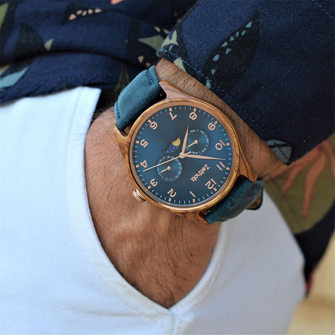 Klitten Azul Madera de Palisandro 42mm